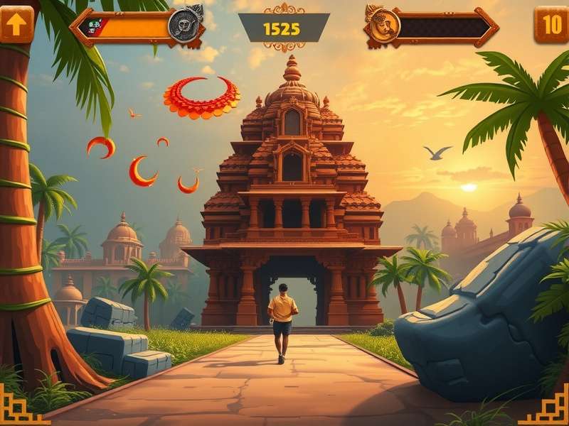 टेंपल रन उच्च स्कोर गेमप्ले