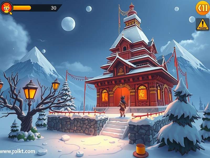 Temple Run Snow Pokimane Gameplay Screenshot