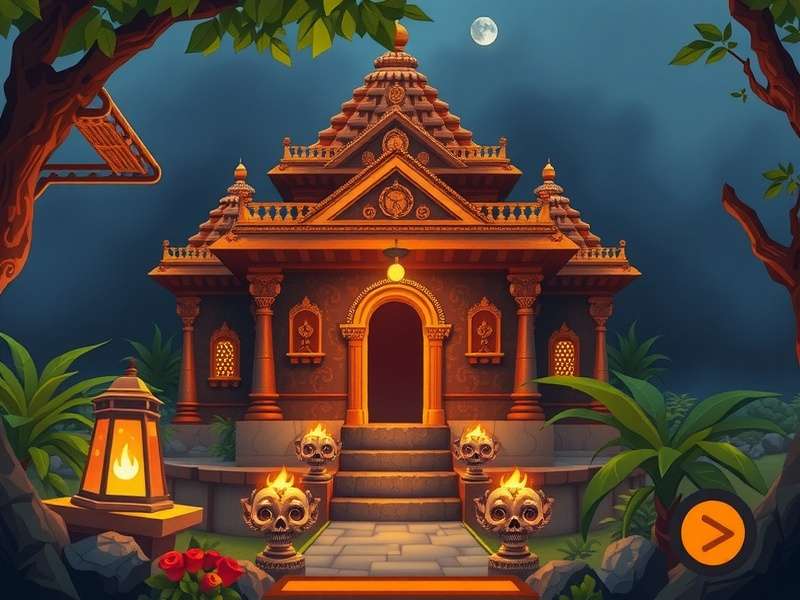 Temple Run gameplay screenshot showing character running through ancient temple