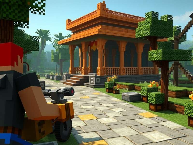 Temple Run Minecraft Mobs Mod gameplay screenshot