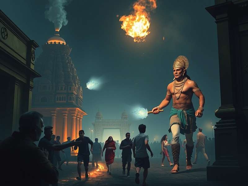 टेम्पल रन गेम का अंतिम दृश्य