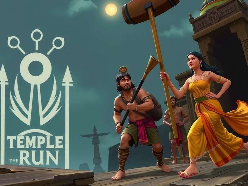 Temple Run मुख्य कैरेक्टर की रनिंग पोज़