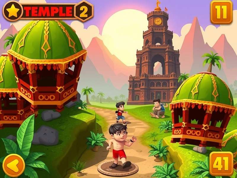 Temple Run 2 character selection screen showing multiple characters