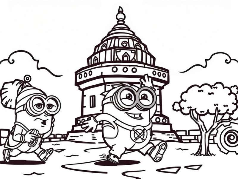 Temple Run Minion Coloring Sheet