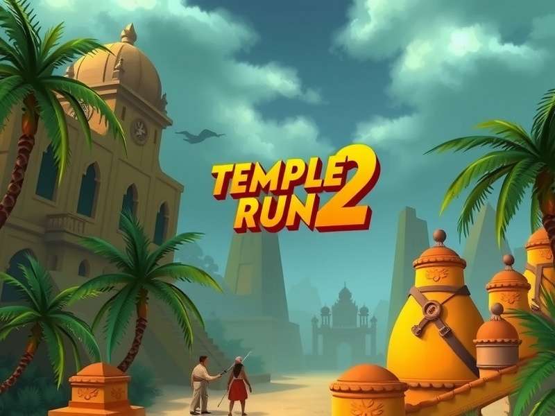 Temple Run 2 Blazing Sands Theme gameplay screenshot
