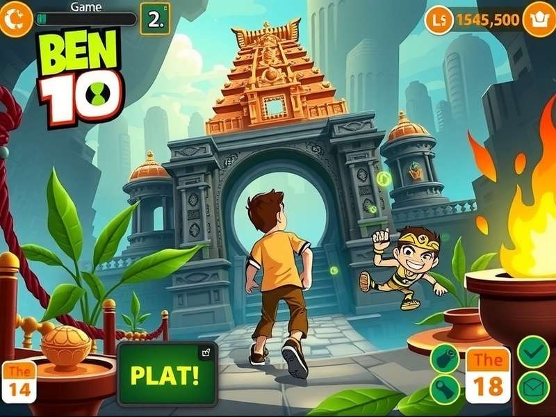 Ben 10 Temple Run Game स्क्रीनशॉट