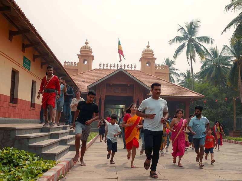 Temple Run in Real Life School - Students playing temple run game in school