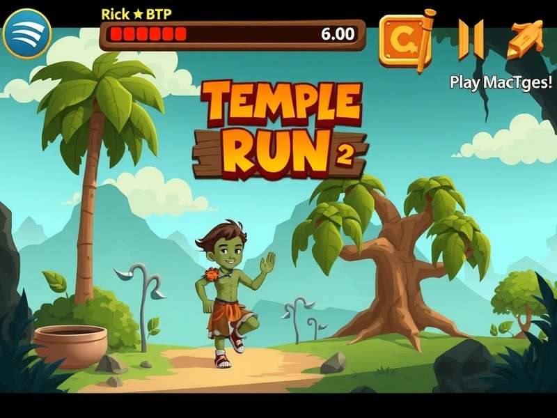 Temple Run 2 gameplay screenshot showing character running through ancient temple