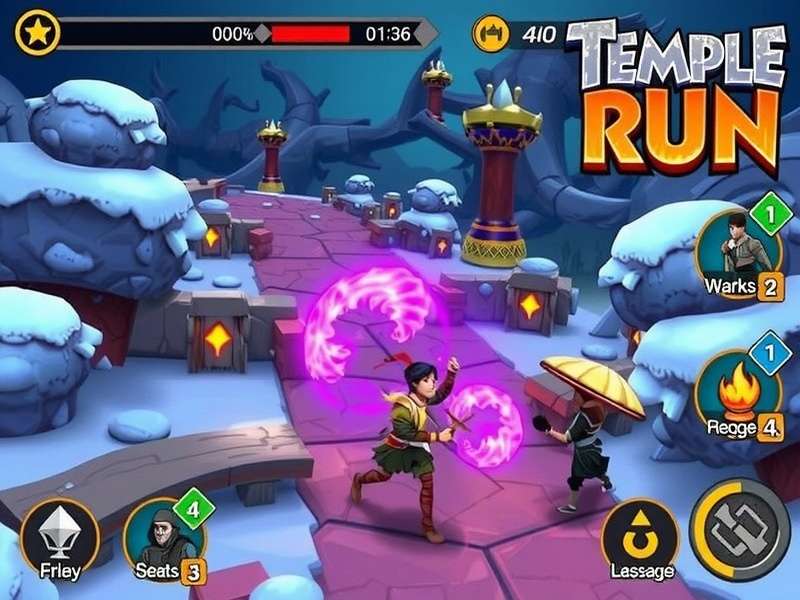 Temple Run Frozen Shadows Gameplay Screenshot