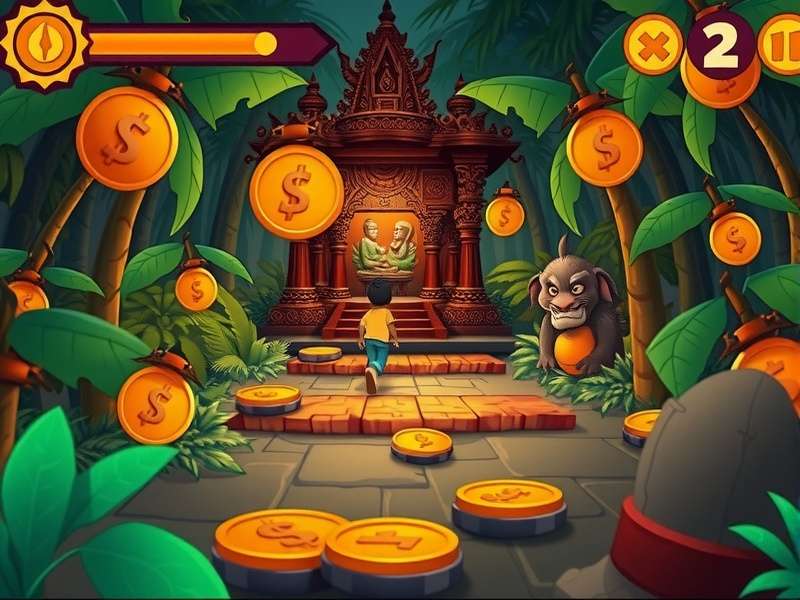 Temple Run 2 जंगल सिक्का संग्राहक गेमप्ले