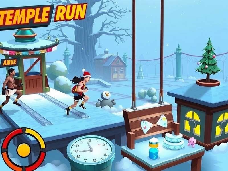 4 players only temple run winter toyland gameplay
