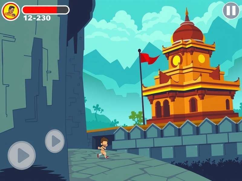 Scratch में Temple Run गेम का स्क्रीनशॉट