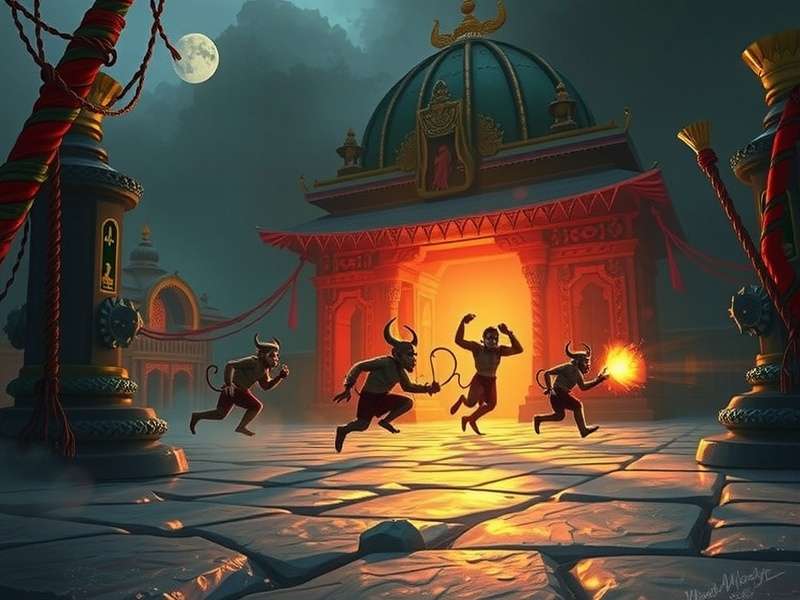 Temple Run Evil Demon Monkeys Spinning Attack