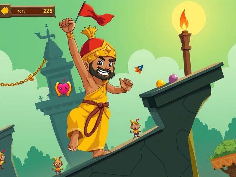 Temple Run Guy Falling Off Ladder