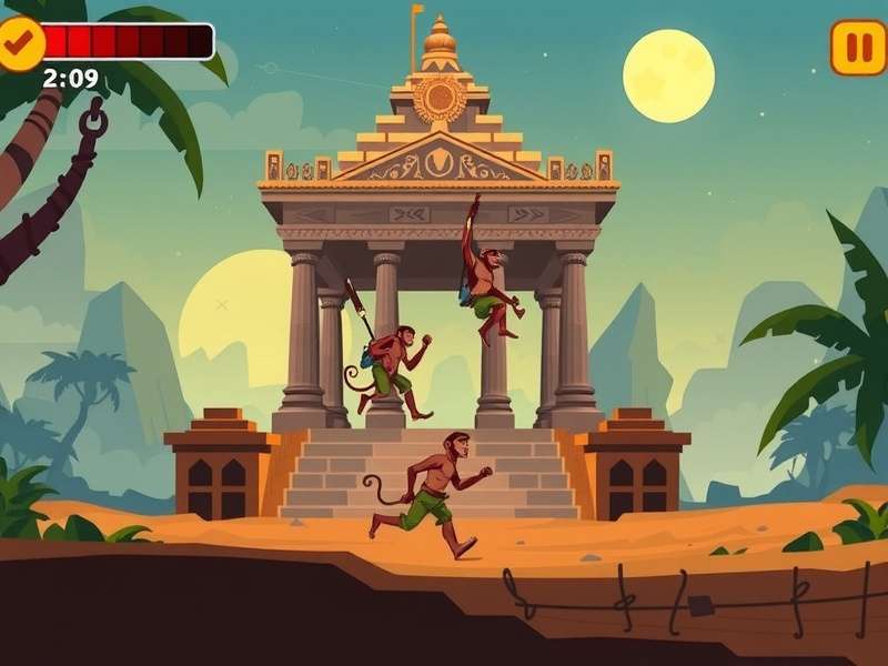 Temple Run 1 Monkeys Band gameplay screenshot