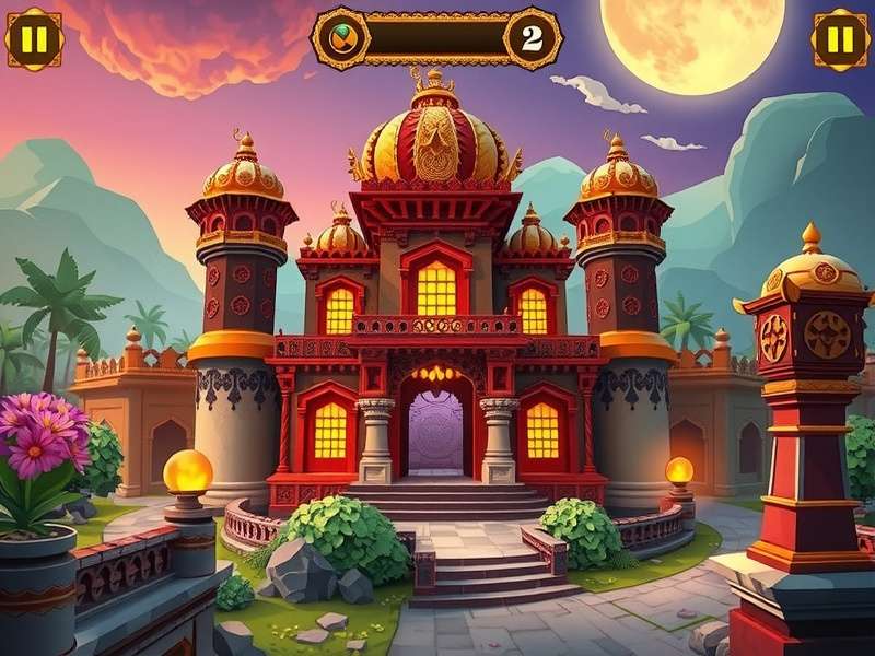 Temple Run Enchanted Palace Game Screenshot