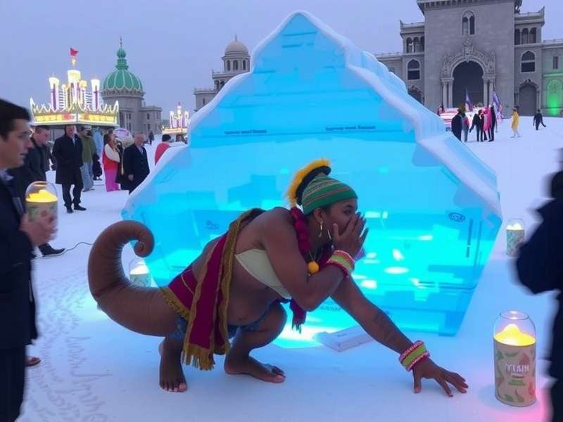 Temple Run Ice Luge Party Setup