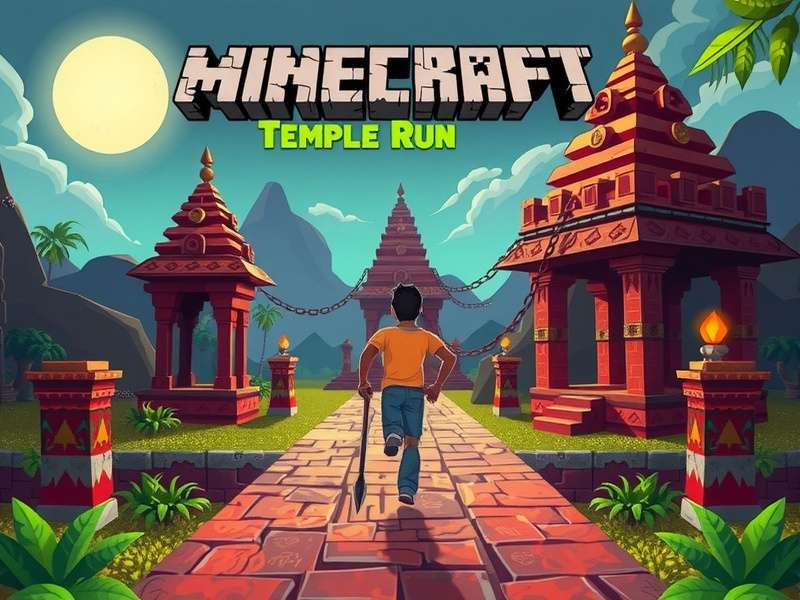 Minecraft Temple Run Gameplay