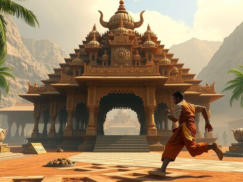 Temple Run स्लाइडिंग पोज़