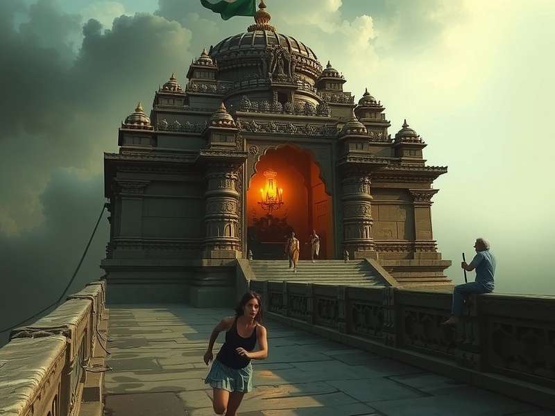 Temple Run Karma Lee character running from demons