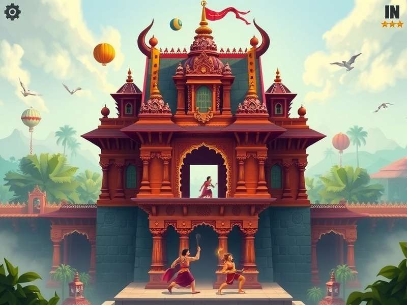 Temple Run Game on Laptop