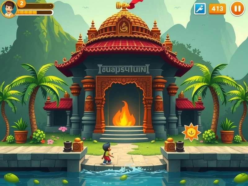 Kids Playing Temple Run Game