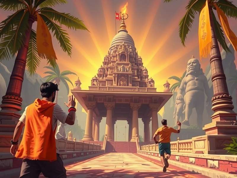 Temple Run Chrome गेमप्ले स्क्रीनशॉट