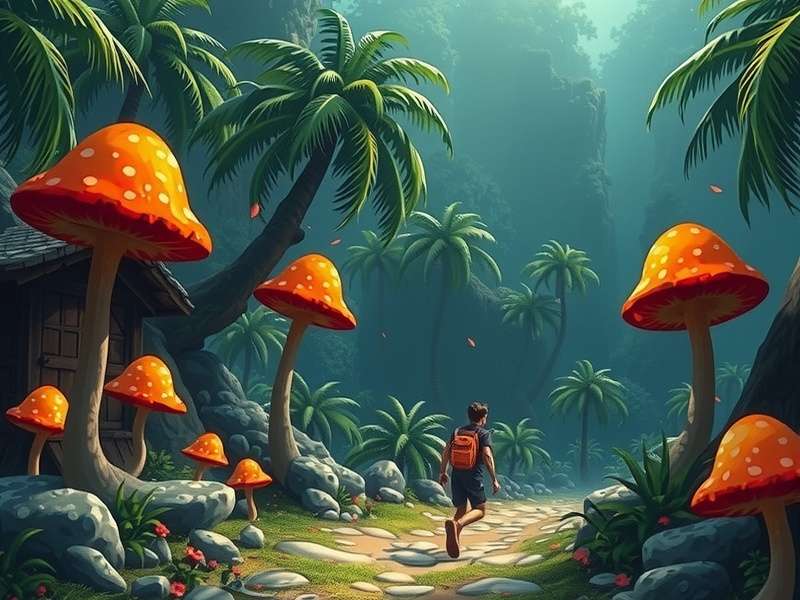 Temple Run 2 में मशरूम्स कलेक्ट करते हुए प्लेयर