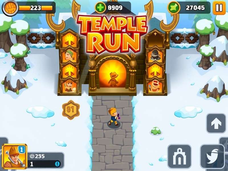Temple Run Ice Mod APK Gameplay Screenshot
