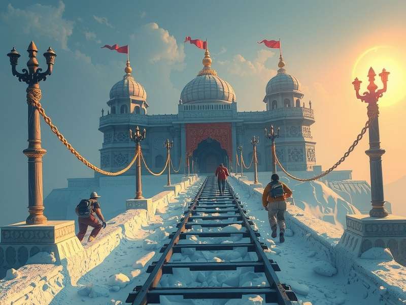 Temple Run Ice Luge गेमप्ले स्क्रीनशॉट