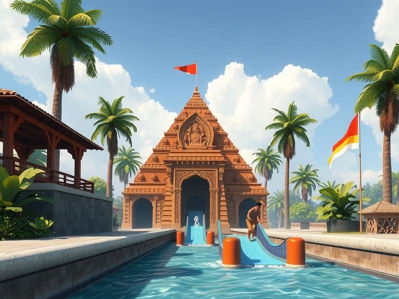 Temple Run Game Water Slide gameplay screenshot