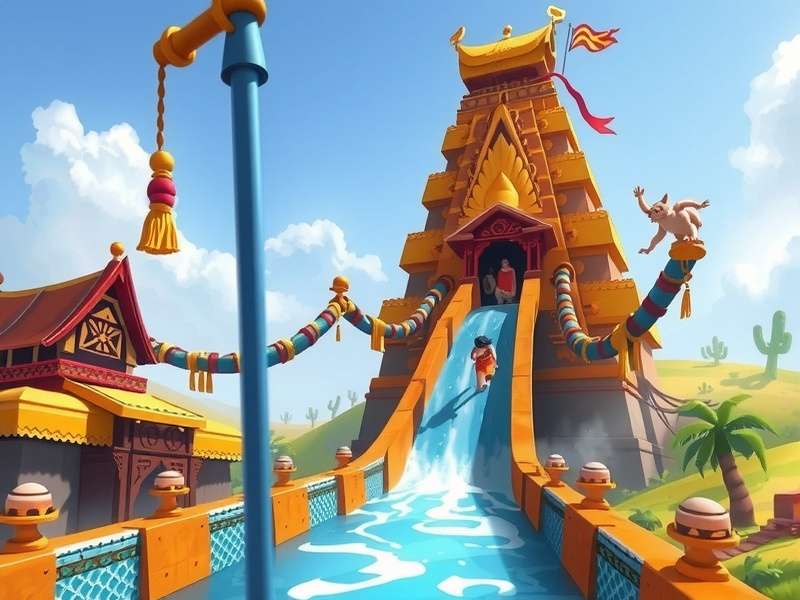 Temple Run Water Slide graphics and visual effects