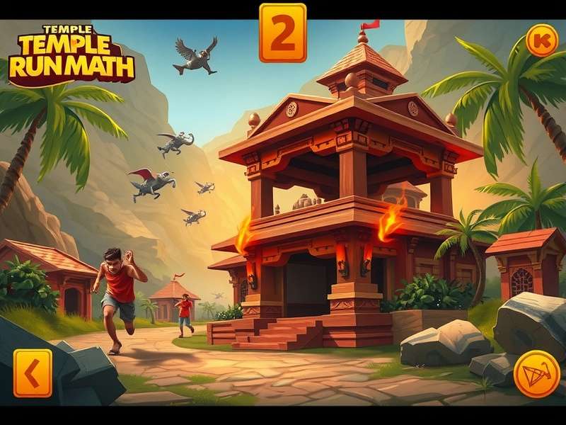Temple Run Math Playzone 2 gameplay screenshot