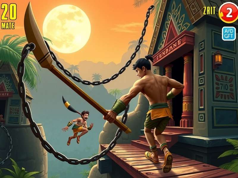Temple Run 2 gameplay screenshot showing character running through temple