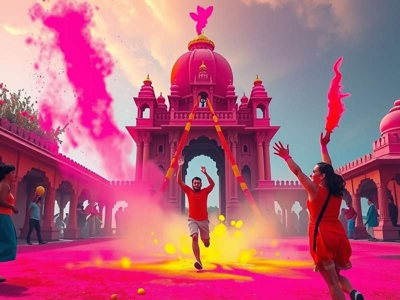 Temple Run Holi Festival Poki गेमप्ले