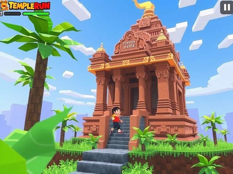 Minecraft Animation Temple Run Challenge गेमप्ले