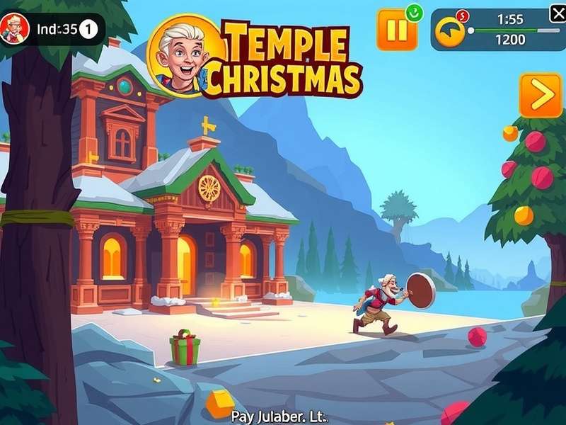 Temple Run Christmas Mod APK gameplay screenshot