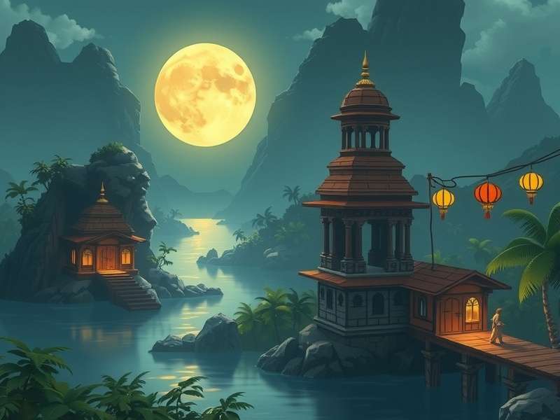 Temple Run gameplay screenshot on MacBook Pro