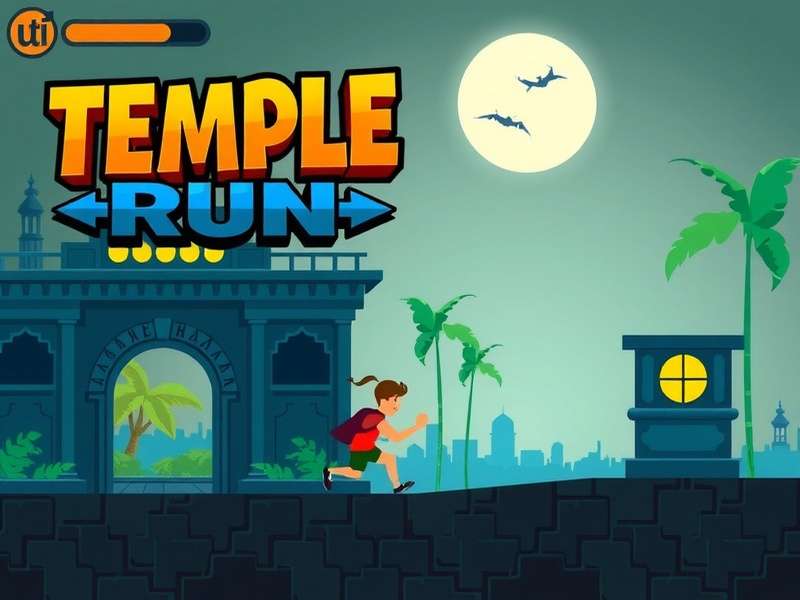 Temple Run Game on Laptop