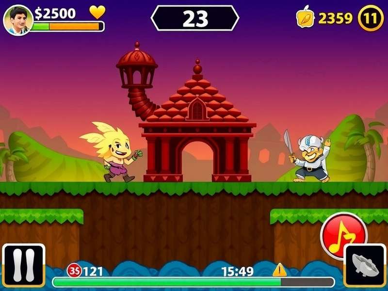 Temple Run 2 gameplay screenshot showing character running through temple