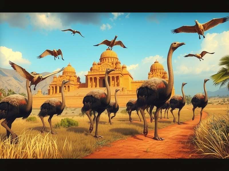 Temple Run Oz Ostrich Race gameplay screenshot