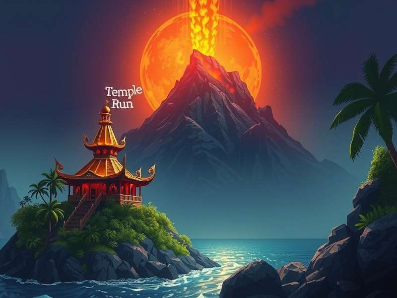 Temple Run 2 Volcano Island gameplay screenshot