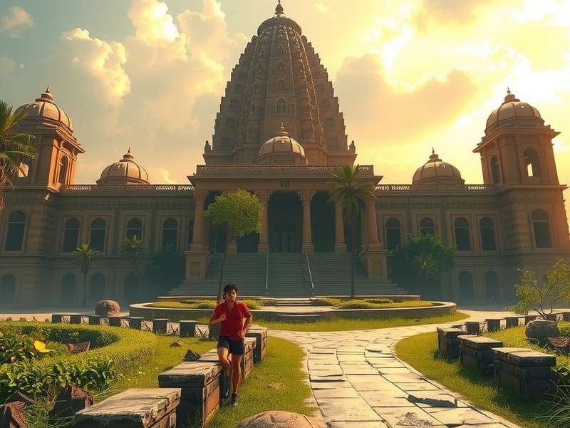 Temple Run VR Quest 3S गेमप्ले दृश्य