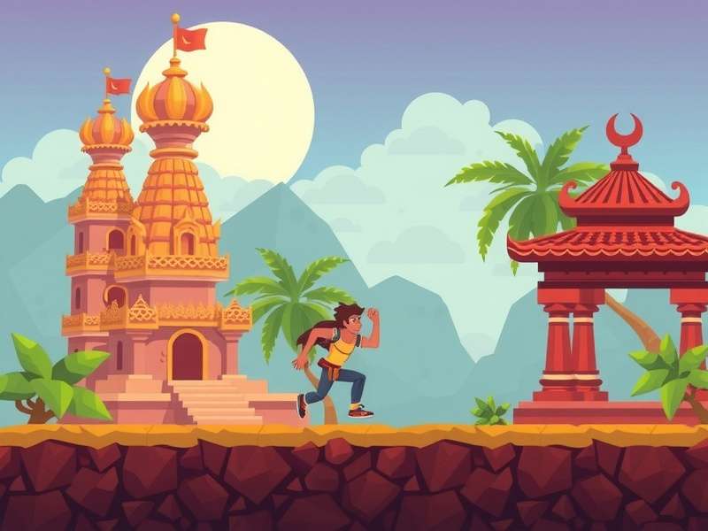 Temple Run 2 gameplay screenshot showing character running through ancient temple