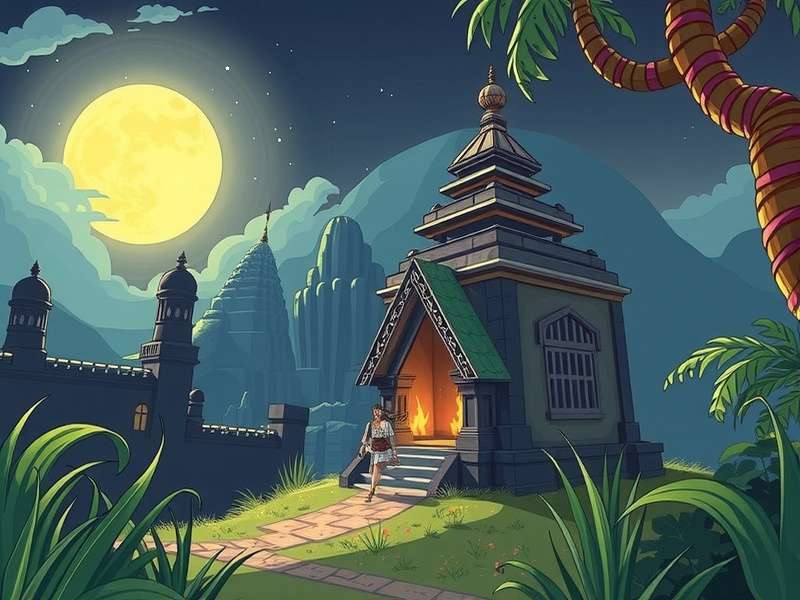 Temple Run Girl character running through ancient temple