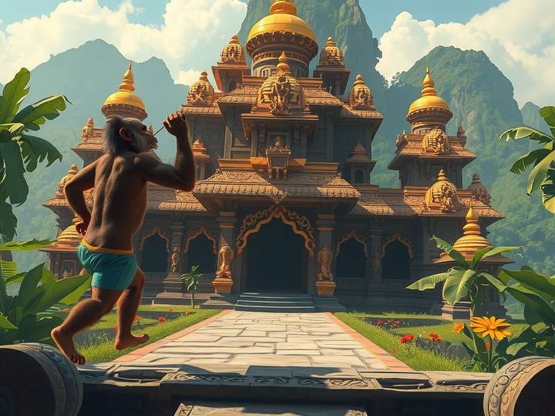 Temple Run Gameplay - बंदरों का पीछा