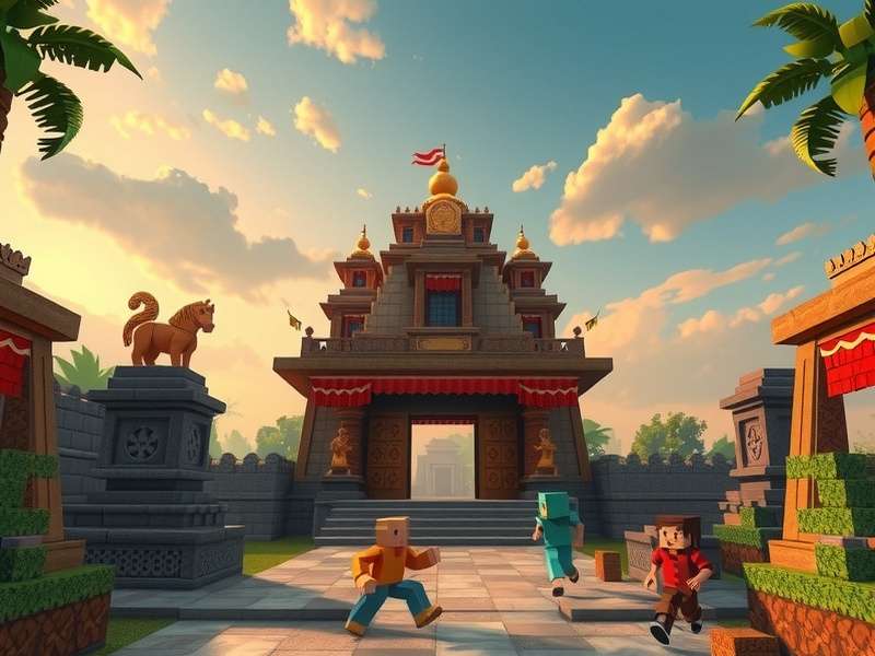 Minecraft Temple Run Portals गेमप्ले