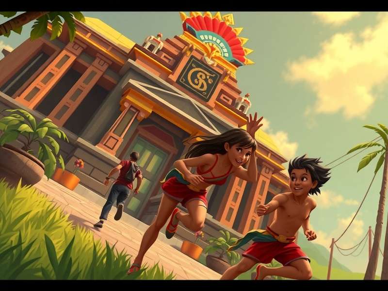 Temple Run Fall Guys gameplay screenshot