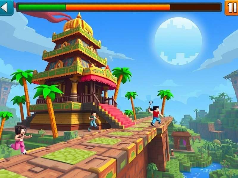Tiles Hop EDM Rush और Minecraft Temple Run 2 गेमप्ले