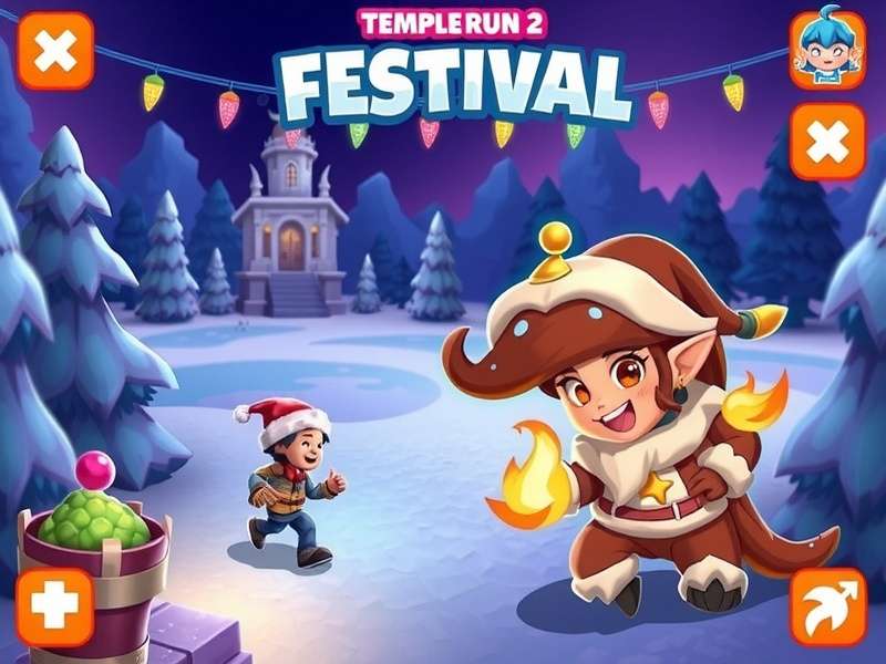 Temple Run 2 Frozen Festival gameplay screenshot